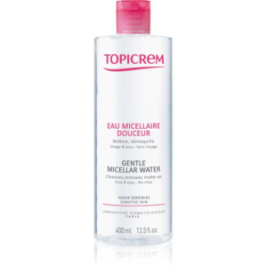 Topicrem UH FACE Gentle Micellar Water finoman tisztító micellás víz az érzékeny arcbőrre és szemekre 400 ml-Eredeti