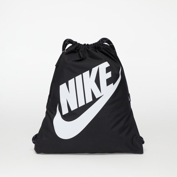 Tornazsák Nike Heritage Drawstring Bag Black/ Black/ White 13 l-alacsony-ár
