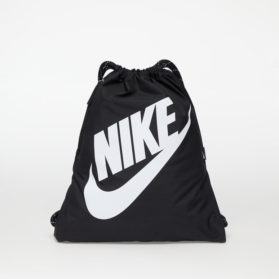 Tornazsák Nike Heritage Drawstring Bag Black/ Black/ White 13 l-alacsony-ár