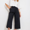 Trend Alaçatı Stili Women's Black Double Pocket Palazzo Woven Trousers