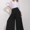 Trend Alaçatı Stili Women's Black High Waist Darts Wide Leg Front Zipper Trousers