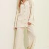 Trend Alaçatı Stili Women's Cream Buttoned Self-Textured Knitwear Suit