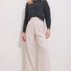 Trend Alaçatı Stili Women's Light Beige Turn-On Palazzo Trousers