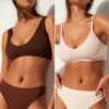 Trendyol 2-Pack Brown-Nude Seamless/Seamless Thong Knitted Panties
