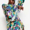 Trendyol Abstract Pattern Woven Stripe Accessorized Blouse