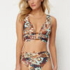 Trendyol Abstract Patterned Knotted High Waist Hipster Bikini Bottom