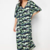 Trendyol Abstract Patterned Wide Fit Midi Woven Beach Dress