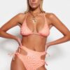 Trendyol Absztrakt mintás kivágott/ablak Magas derék Normál láb Bikini alsó