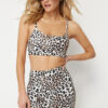 Trendyol Animal Pattern High Waist Short Bikini Bottom