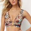 Trendyol Animal Patterned Triangle Accessory Bikini Top