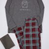 Trendyol Anthracite 100% Cotton Men's Regular Fit Crew Neck Knitted Pajama Set