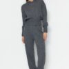 Trendyol Anthracite Hooded Knitwear Bottom-Top Set
