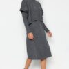 Trendyol Anthracite Midi Knitwear Super Wide Pattern Sweater Dress