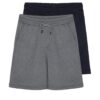 Trendyol Anthracite-Navy Blue Basic Regular/Normal Cut Straight 2 Pack Shorts