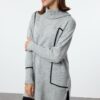 Trendyol Anthracite Piping Soft Textured Knitwear Sweater