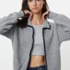 Trendyol Anthracite Piping Zippered Knitwear Cardigan