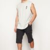 Trendyol Anthracite Regular Waist Cargo Pocket Bermuda Denim Shorts