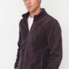 Trendyol Anthracite Regular/Normal Cut Zippered Warm Anti-pilling Fleece Sweatshirt
