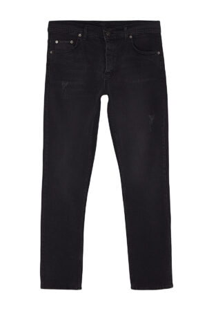 Trendyol Anthracite Slim Fit Rake Destroyed Jeans Jeans