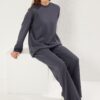 Trendyol Anthracite Soft Textured Plain Tracksuit