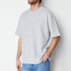 Trendyol Basic Gray Oversize/Wide Cut Short Sleeve Textured Soild Fabric T-Shirt