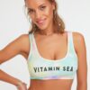 Trendyol Batik Patterned Slogan Detailed Bikini Top