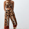 Trendyol Beachwear Leopard Patterned Woven 100% Cotton Blouse Trouser Set