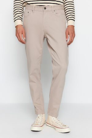 Trendyol Beige 100% Cotton Relax Fit Boyfriend Jeans Denim Trousers