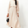Trendyol Beige Aller Piece Detailed Woven Dress