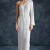 Trendyol Beige Belted Bodycon Knitwear Look One Shoulder Beach Dress
