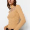 Trendyol Beige Choker Collar Knitwear Sweater