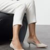 Trendyol Beige Pointed Toe Women's Classic Kitten Heel Shoes
