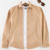 Trendyol Beige Slim Fit Suede Winter Shirt