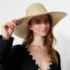 Trendyol Beige Slogan Detailed Straw Women's Hat