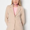 Trendyol Beige Woven Lined Back Detail Blazer Jacket