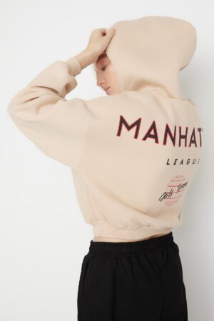 Trendyol Bézs Vissza Print Részletes Kapucnis Kötött Pulóver Trendyol Bézs Vissza Print Részletes Kapucnis Kötött Pulóver