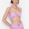 Trendyol Bikini Top - Lilac - Unifarben
