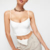Trendyol Birdal White Crop Woven Bustier