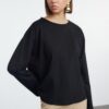 Trendyol Black 100% Cotton Stitching Detailed Relaxed/Comfortable Pattern Knitted T-Shirt