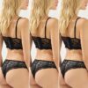 Trendyol Black 3 Pack Polyamide Lace Brazilian Knitted Panties