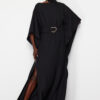 Trendyol Black A-Cut Belt Detailed Woven Long Elegant Evening Dress