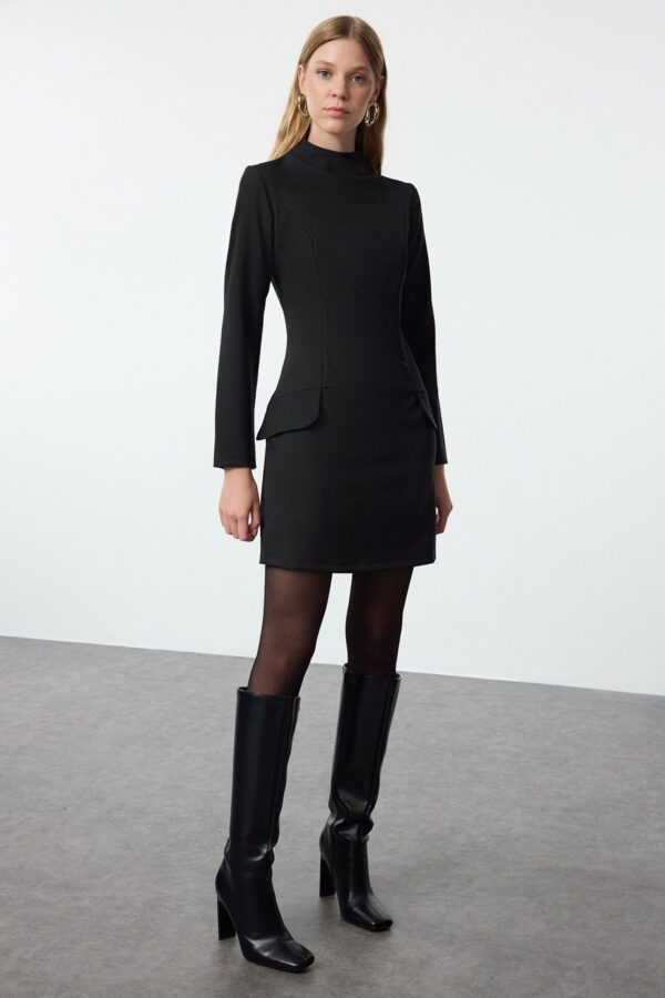 Trendyol Black A-Line Pocket Detailed Mini Woven Dress