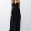 Trendyol Black A-Line Woven Long Evening Dress