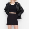 Trendyol Black A-line Mini Length Woven Skirt