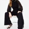 Trendyol Black Aerobin Chiffon Woven Jumpsuit
