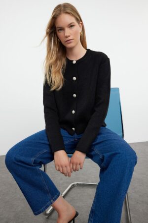 Trendyol Black Alap kötöttáru Cardigan Trendyol Black Alap kötöttáru Cardigan