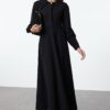 Trendyol Black Baby Collar Button Detailed Woven Dress