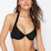 Trendyol Black Balcony Reverse V Underwire Bikini Top