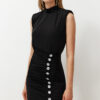 Trendyol Black Body-Sit Shiny Stone Knitted Short Elegant Evening Dress