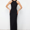 Trendyol Black Body-Sit Shiny Stone Woven Long Elegant Evening Dress